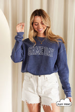 Load image into Gallery viewer, GAME DAY Puff Mineral Washed Graphic Sweatshirt (Click for more colors)