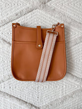 Load image into Gallery viewer, Faux Leather Messenger Bag - Tan
