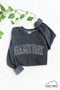 GAME DAY Puff Mineral Washed Graphic Sweatshirt