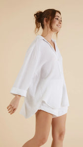SAMPLE Echo Maxi Shirt - White