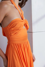 Load image into Gallery viewer, SAMPLE, HALTER TIE BACK CUT OUT DRESS