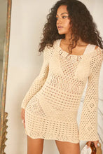 Load image into Gallery viewer, Crochet mini dress - natural