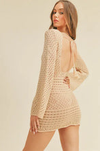 Load image into Gallery viewer, SAMPLE, Crochet mini dress - natural