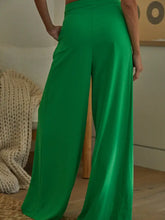 Load image into Gallery viewer, SAMPLE, High Waisted Wide Leg Trouser Pant - Green