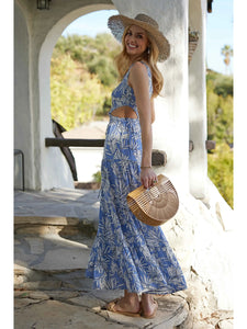 Sample, One Shoulder Tiered Maxi Print Dress
