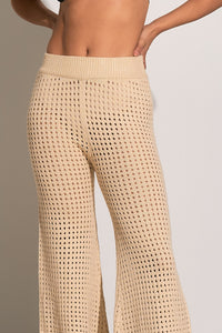 SAMPLE, Crochet Woven Pants - Natural