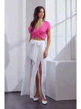 Load image into Gallery viewer, SAMPLE Linen Twist Front Crop Top