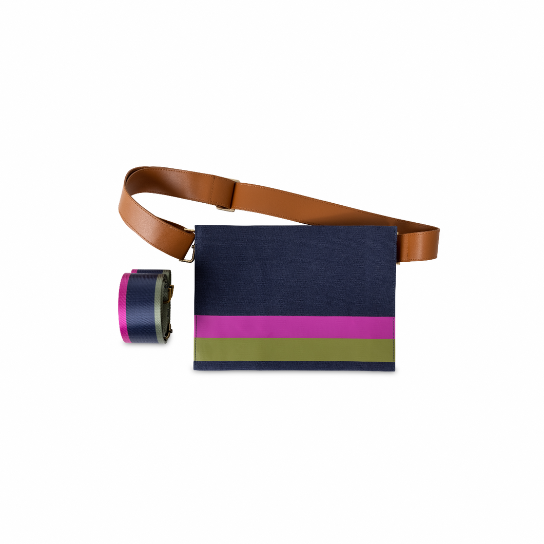 The 3-Way Belt Bag/Crossbody/Wristlet - Navy