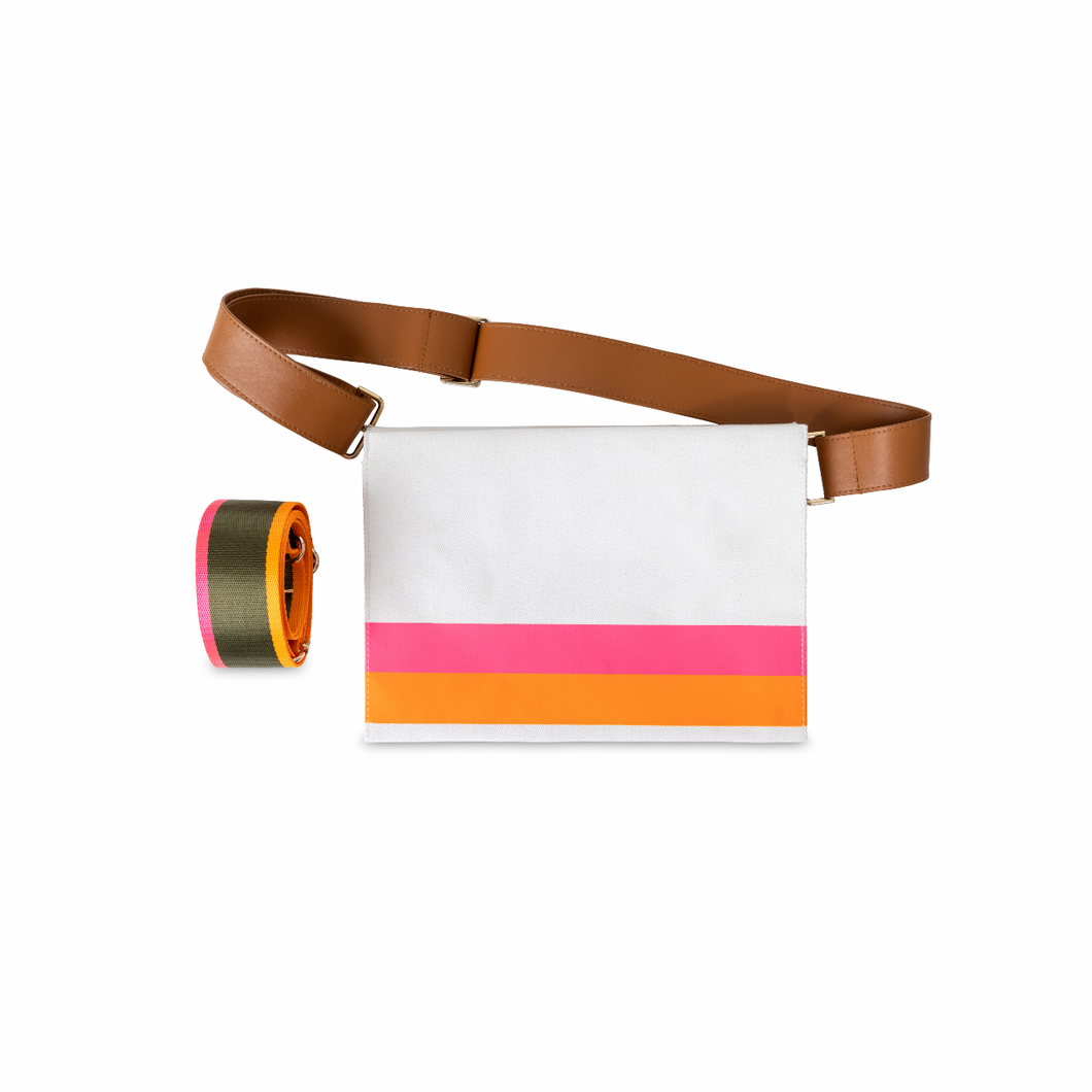 The 3-Way Belt Bag/Crossbody/Wristlet - White