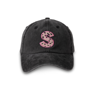 Initial Hat -Black Spotted