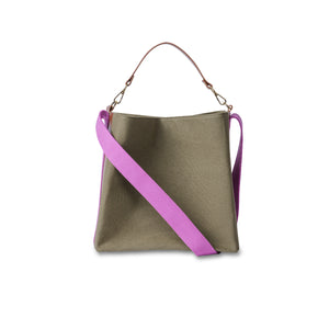 Buck-it Bag , Army Green/Fuchsia