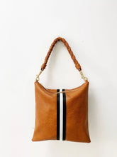 Load image into Gallery viewer, Vegan Leather Ribbon Stripe Tote/Clutch