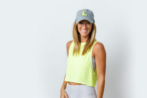 Initial Hat - Washed Grey/Neon Yellow