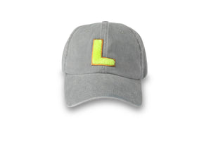 Initial Hat - Washed Grey/Neon Yellow