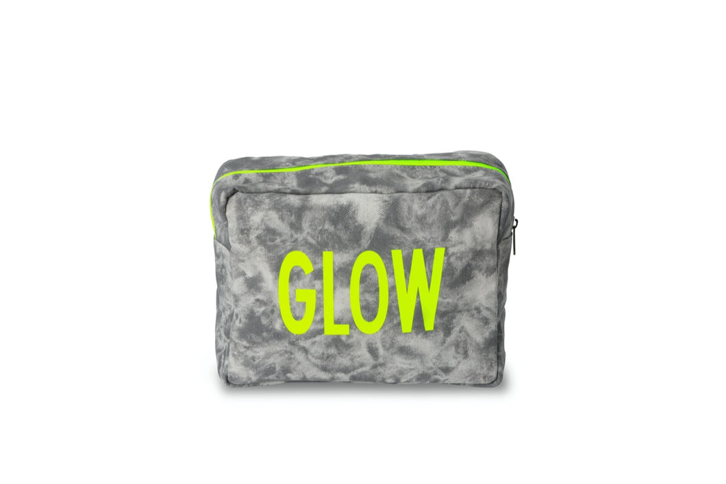 GLO girl pouch, Personalize Me!- Grey/Neon Yellow