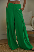 Load image into Gallery viewer, High Waisted Wide Leg Trouser Pant - Green