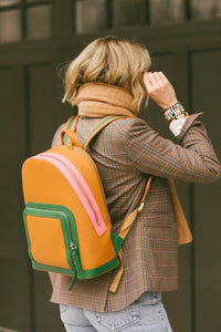 BR x S+S Genuine Leather Backpack- Saddle