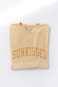 SUNKISSED Mineral Washed Graphic Top - Golden