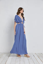 Load image into Gallery viewer, Ruched Cutout Detail Maxi Dress