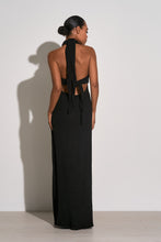 Load image into Gallery viewer, Maxi Criss Cross Halter Cut Out- Black