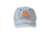 Load image into Gallery viewer, Initial Hat - Denim/Neon Orange