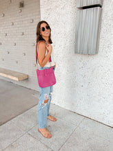 Load image into Gallery viewer, Faux Leather Messenger Bag - Pink