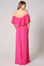 Load image into Gallery viewer, Enamored Off the Shoulder Ruffle Dress - Fuschia