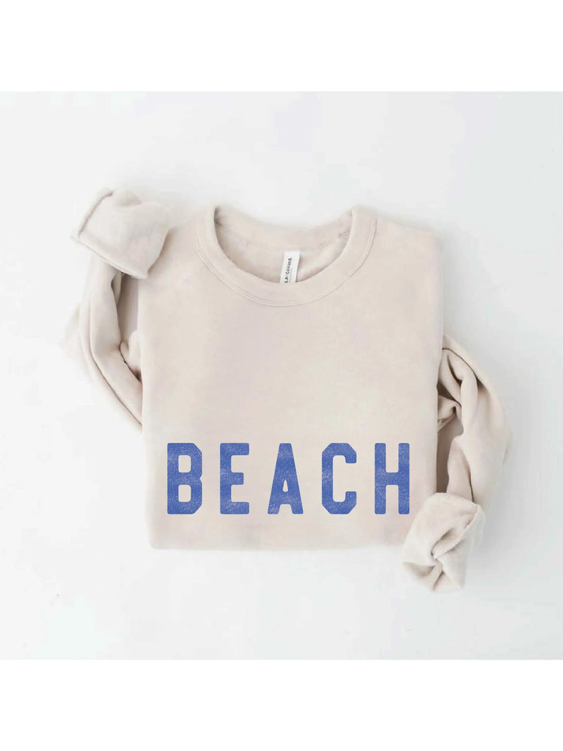 BEACH Graphic Sweatshirt - Heather Dust