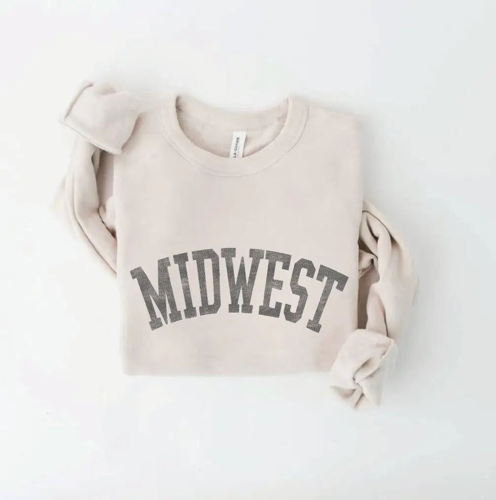MIDWEST Graphic Sweatshirt - Heather Dust
