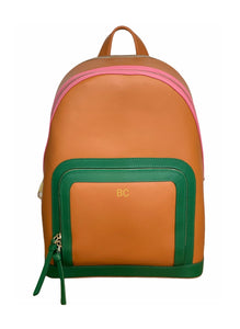 SAMPLE- BR x S+S Genuine Leather Backpack- Saddle