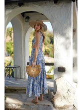Load image into Gallery viewer, One Shoulder Tiered Maxi Print Dress