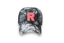 Load image into Gallery viewer, Initial Trucker Hat - Tie-Dye Black/Neon Pink